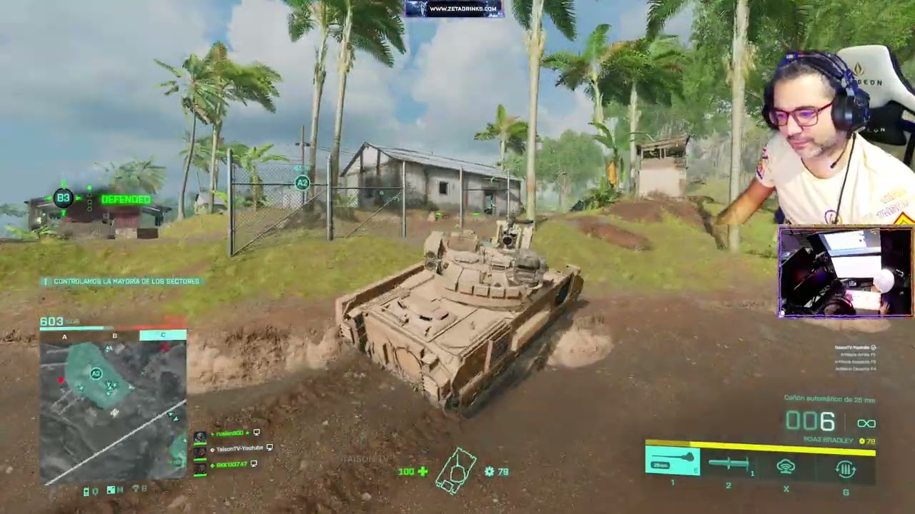 Volví a Valparaiso en Conquista y me Dieron un Tanque Bradly ligero. Battlefield Bad company 2