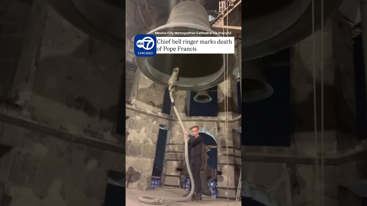 Chief Bell Ringer in Mexico City Cathedral Marks Pope's Death