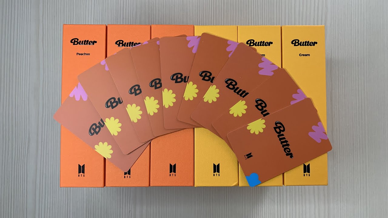 Распаковка альбома BTS / Unboxing BTS Butter (3 set copies + Lucky Draw m2u)