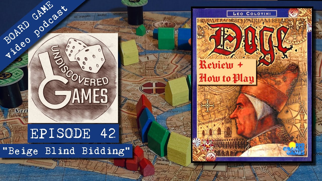 DOGE BOARD GAME Review Rules Tutorial How To Play E42: "Beige Blind Bidding" Leo Colovini Hidden Gem