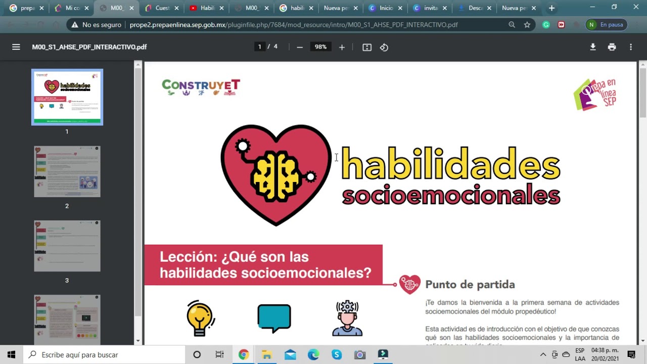Sesión habilidades socioemocionales S1