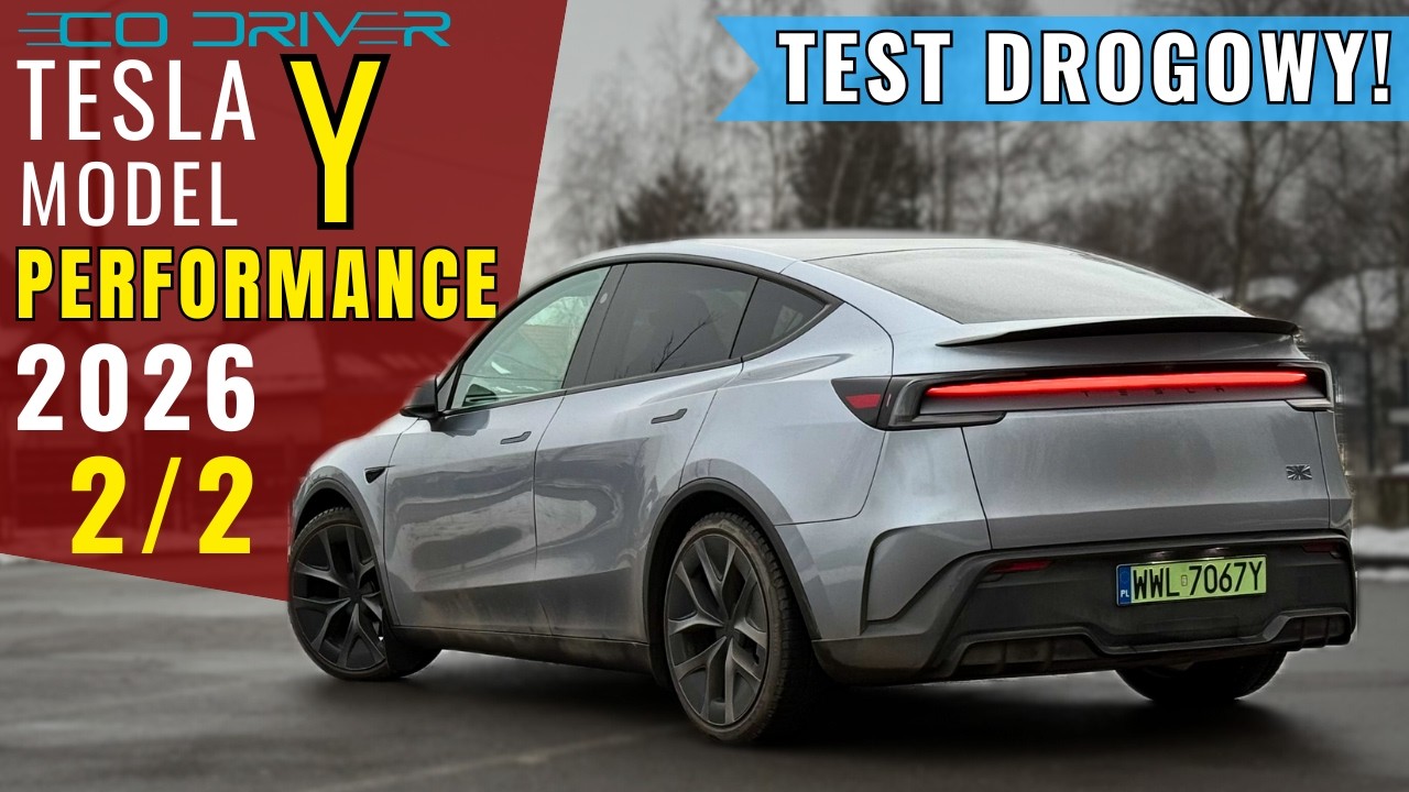 Tesla Model Y Performance 2026 - TEST PL [2/2- Driving, performance, range, assistants, headlight...