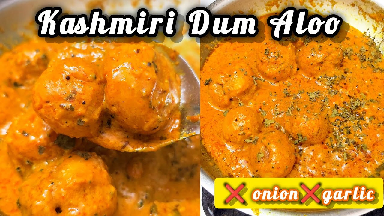 Kashmiri Dum Aloo | No onion no garlic | Spicy & Creamy | Restaurant Style Dum Aloo |