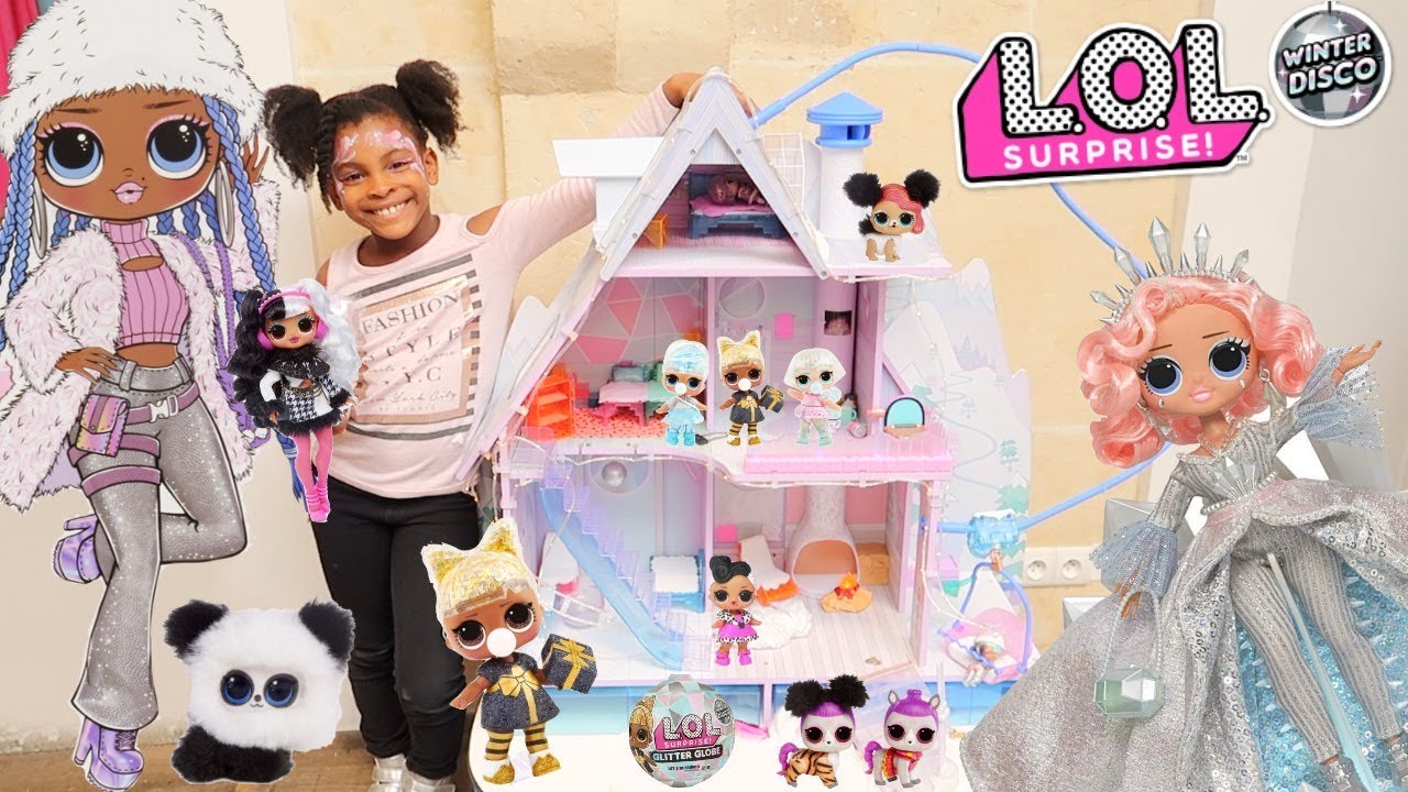 L.O.L. surprise! Winter Disco le Chalet et les nouvelles poupées OMG , Fluffy pets ,Winter globe