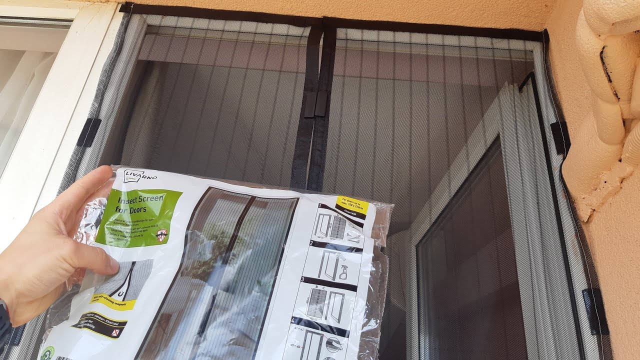 Insect screen for door with magnets , mesh for flys and mosquitoes. Lidl livarno