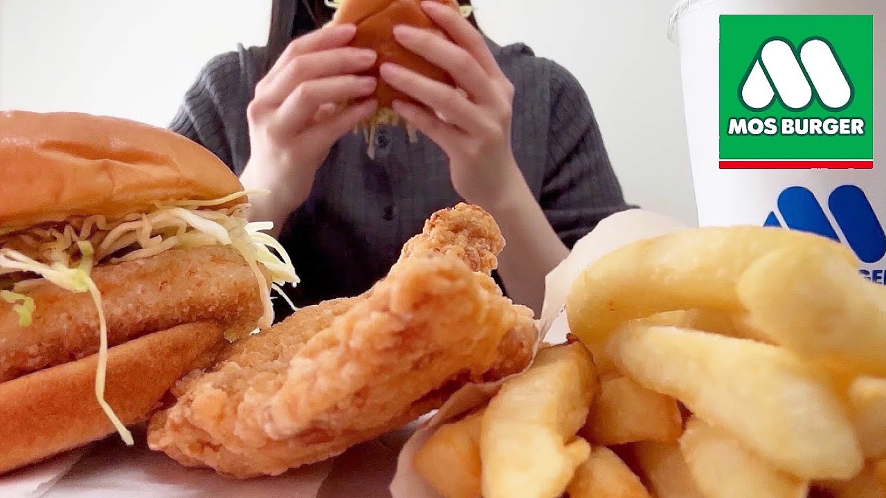  【期間限定】モスで現実逃避する限界OL🍔【Mukbang/Eating Sounds】