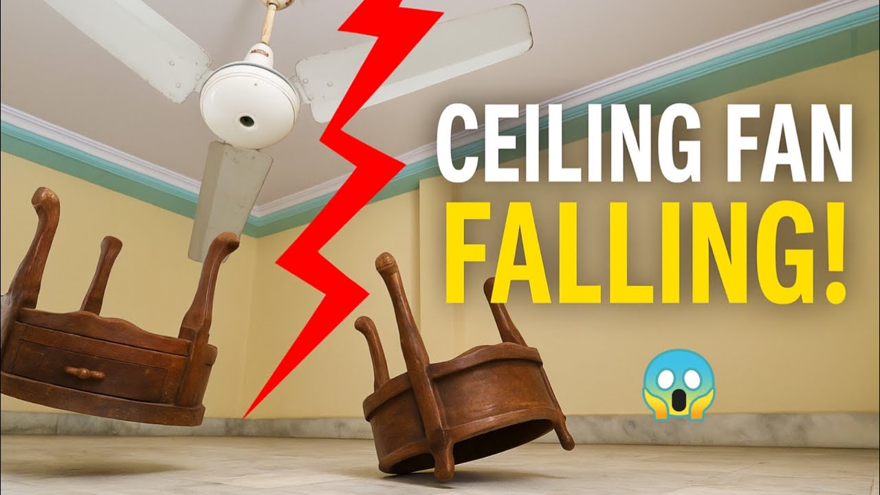 Ceiling Fan Falling On 2 Upside Down Tables | SHAHRAM KHAN 7401