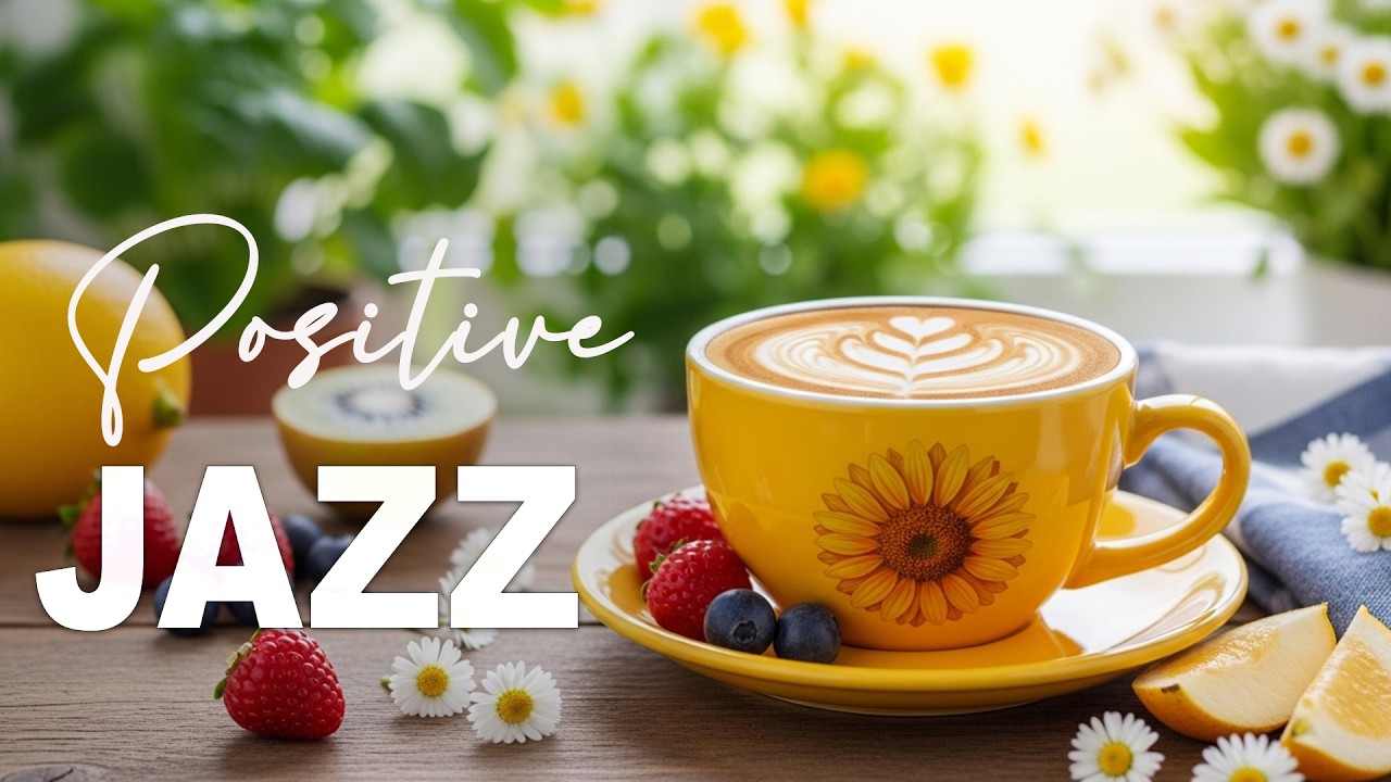 Positive Jazz ☕ Coffee Shop Ambiance - Bossa Nova Instrumental & Jazz  Music for Start the Day.