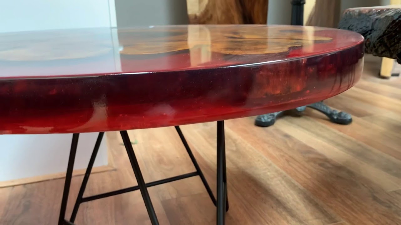 EPX000008 - Epoxy red coffee table