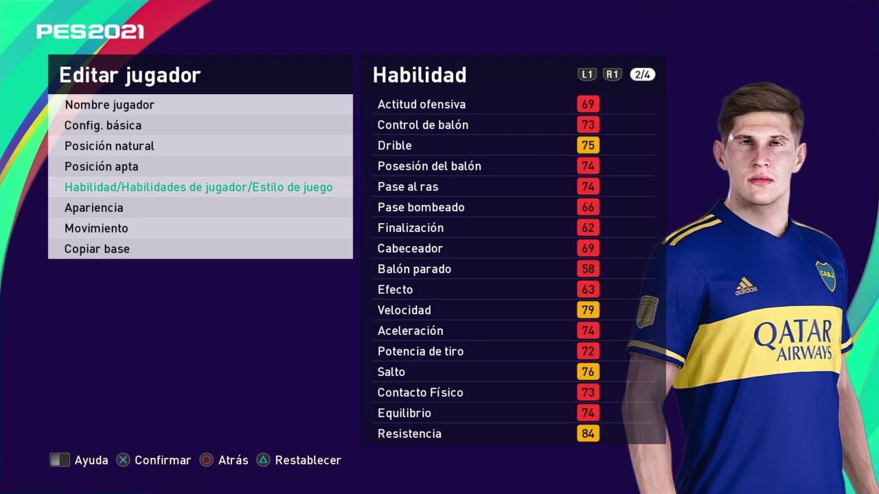 Copiar Base Nicol&aacute;s Capaldo (RB Salzburg) eFootball PES 2021