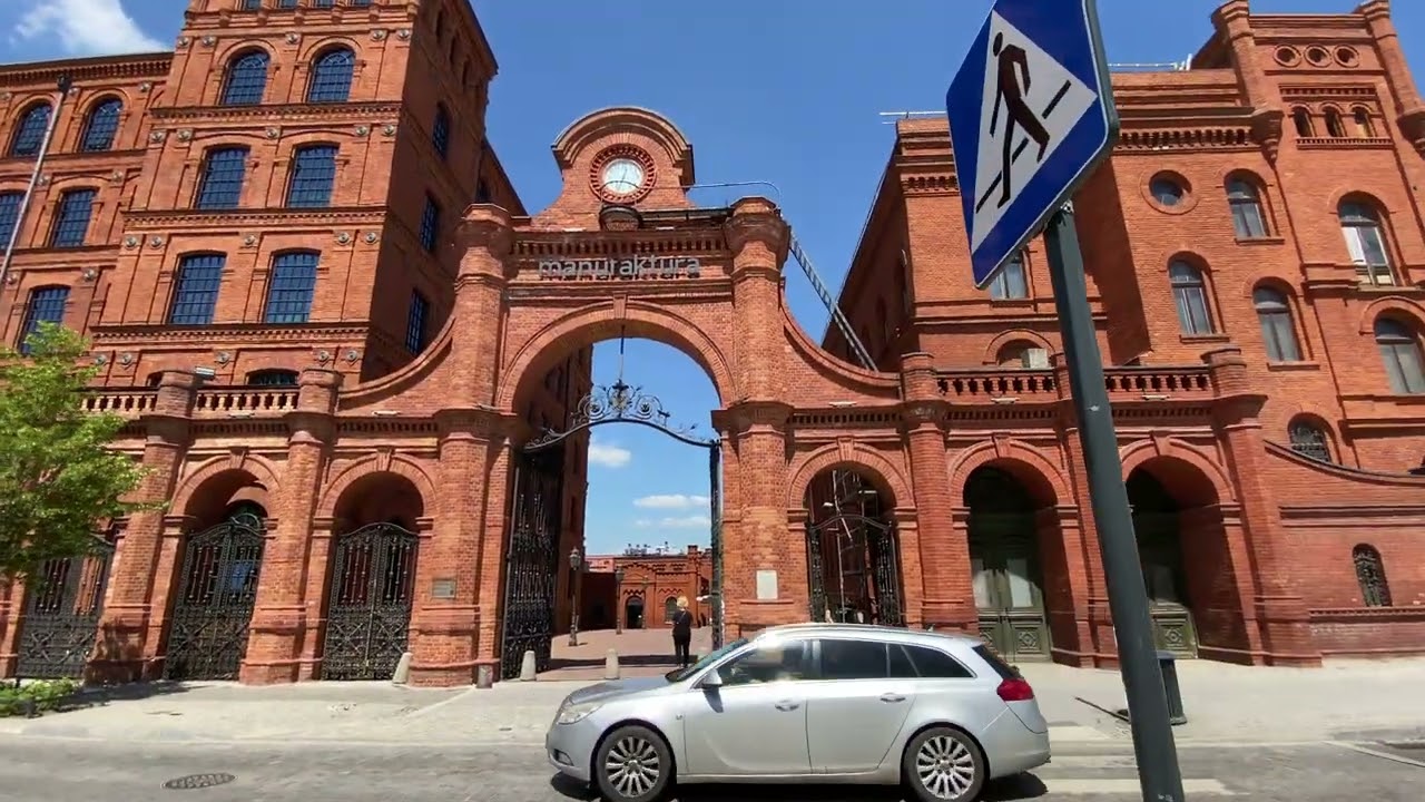 Lodz, Poland PL - 4K60fps-HDR Walking Tour ~ 1 Hours, Part 1