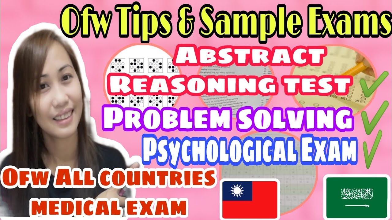 OFW Tips &  Sample Medical Exam & Agencies Exam Abstracts Exam, Problem Solving, Psychological Exam