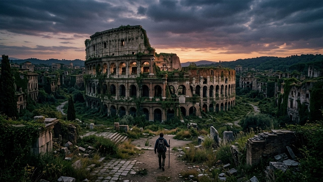Restoring an Ancient Colosseum in a Dead City (ASMR)