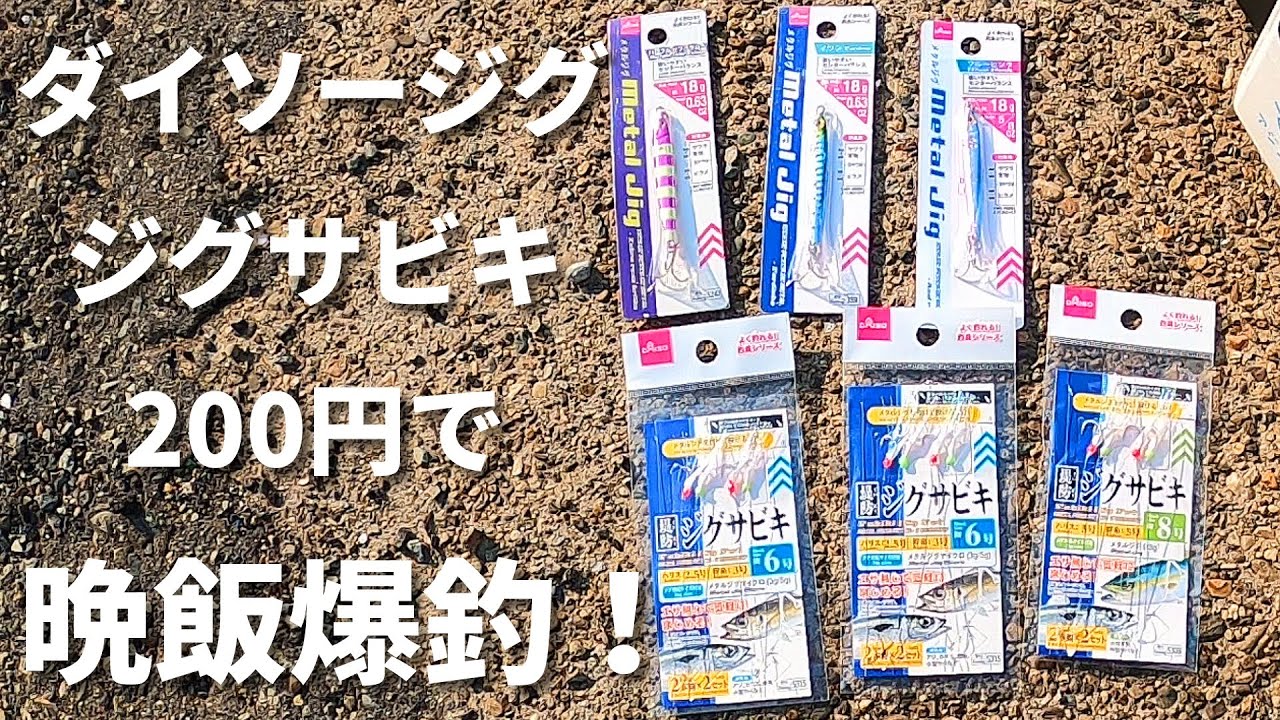 【ダイソー釣具】ダイソージグとジグサビキなら200円でサバが爆釣！【ジグサビキ】