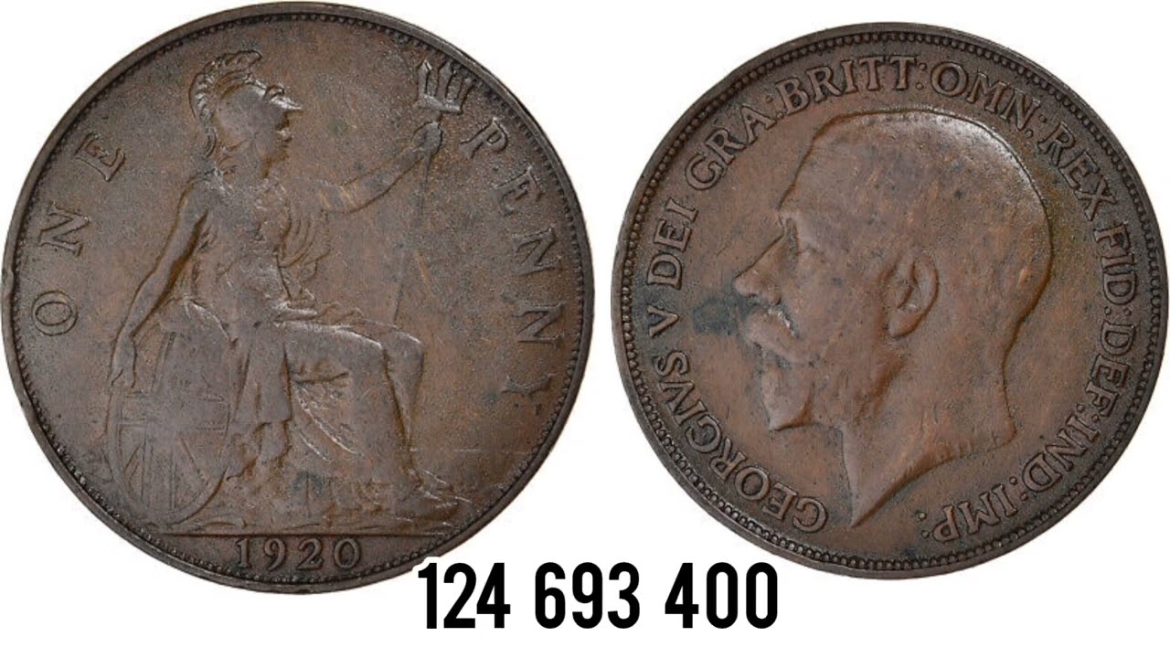 UK 1920 ONE PENNY Coin VALUE + REVIEW