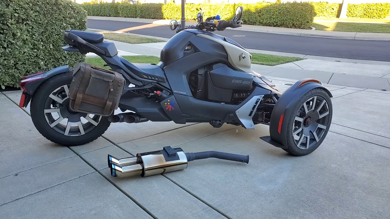 the brannon king exhaust and the rls twin Kaos exhaust for ryker