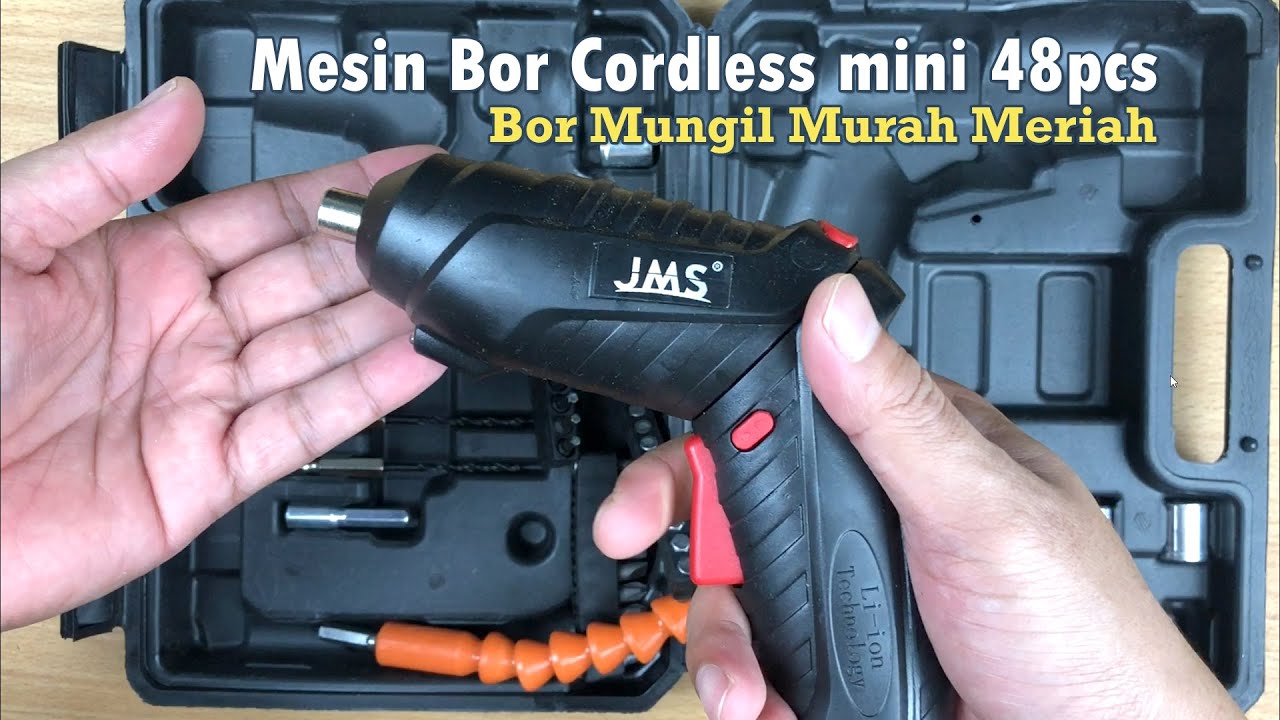 Mesin Bor Cordless Mini 48pcs Set 4.2 v Screwdriver Baterai | Gudang Barang