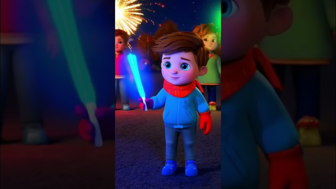 Kids Celebrate New Year With Magical Winter Forest Fireworks! 