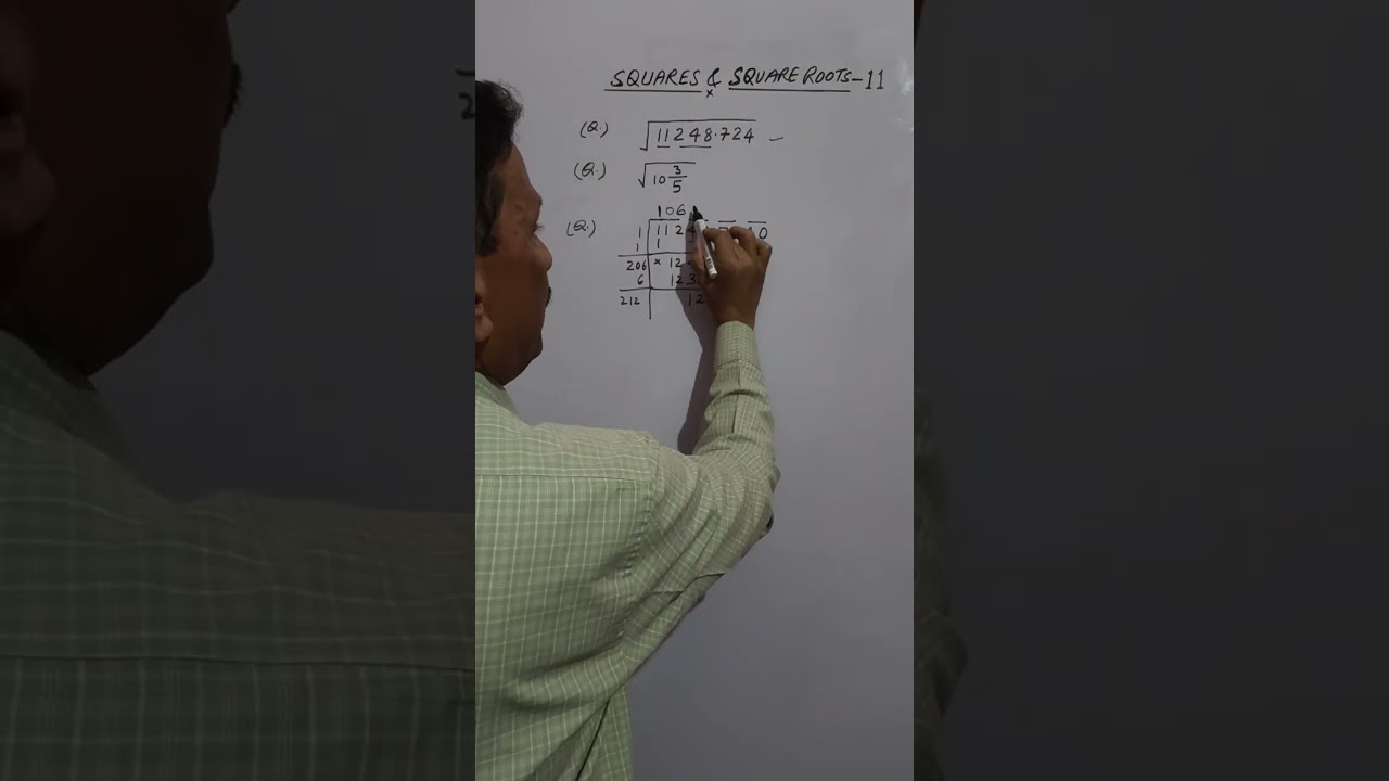SQUARES AND SQUARE ROOTS Video-11