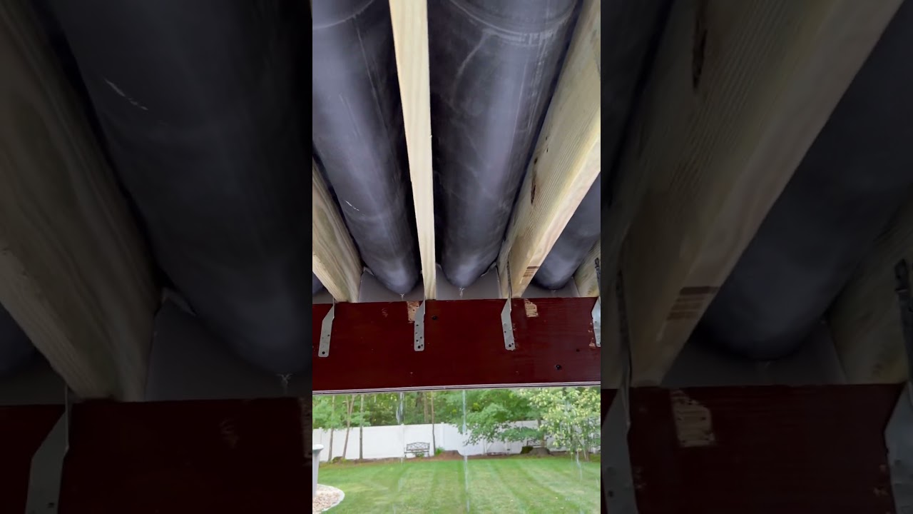How to Make Dry Space under Deck with EPDM Rubber | Building Deck #dryspace #deck #construction
