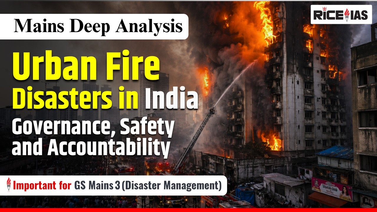 Urban Fire Disasters in India: Governance, Safety and Accountability | UPSC GS-3 Disaster Management