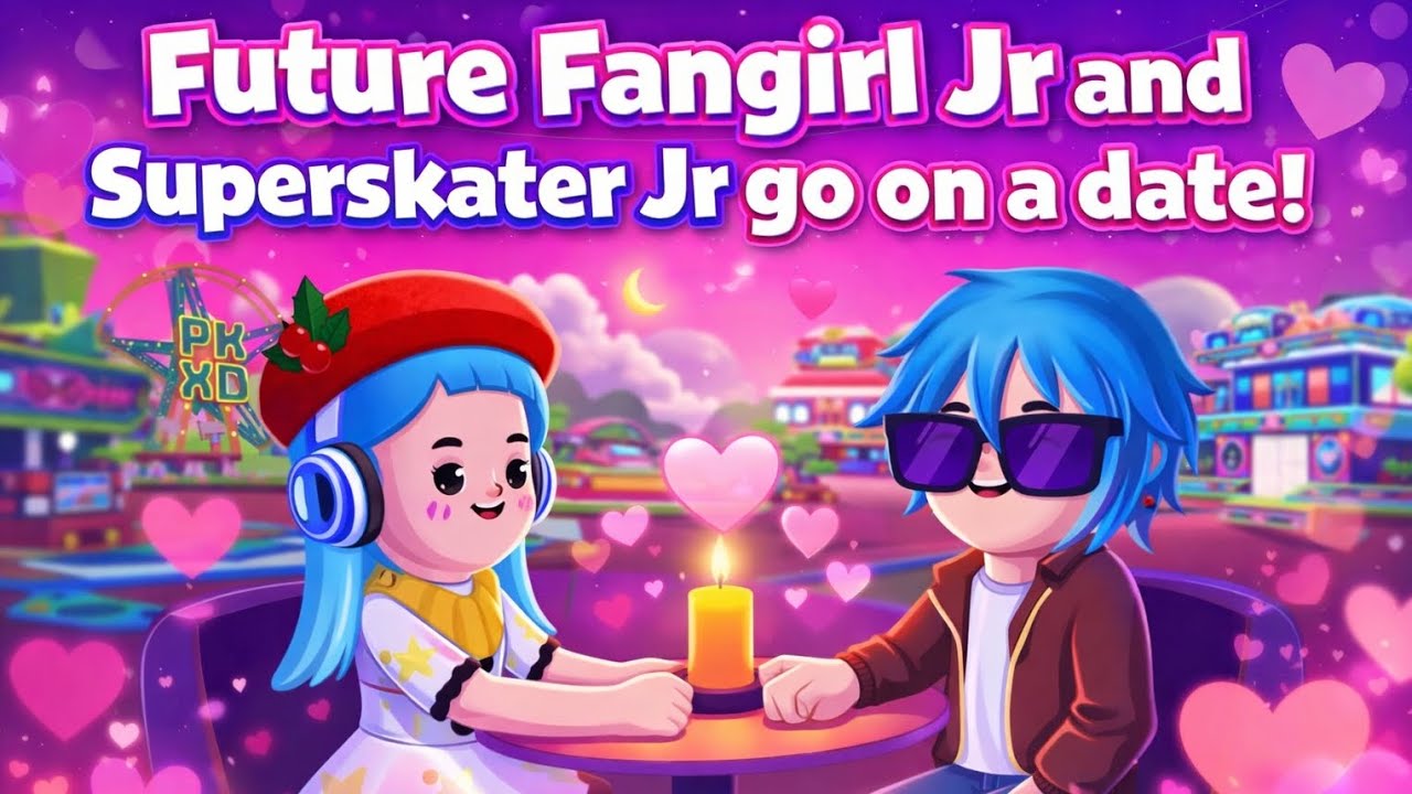 Future Fangirl Jr and Superskater Jr go on a Date??? (Future PKXD Story)