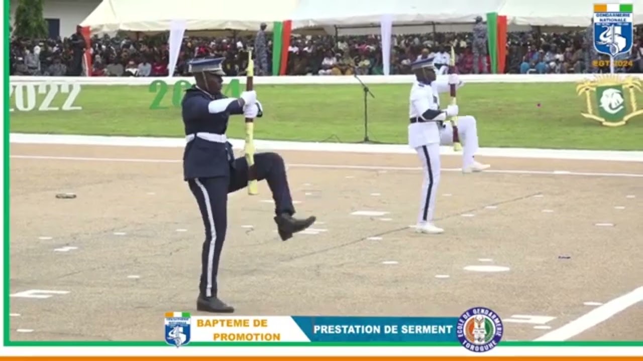 PARADE ET MANIEMENT D'ARMES A ECOLE DE GENDARMERIE TOROGUHE (DALOA) 2024.