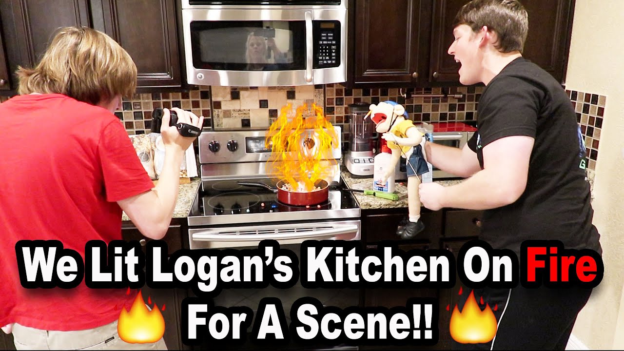 🔥 We Lit Logan's KITCHEN ON FIRE!!! *BTS* 🔥
