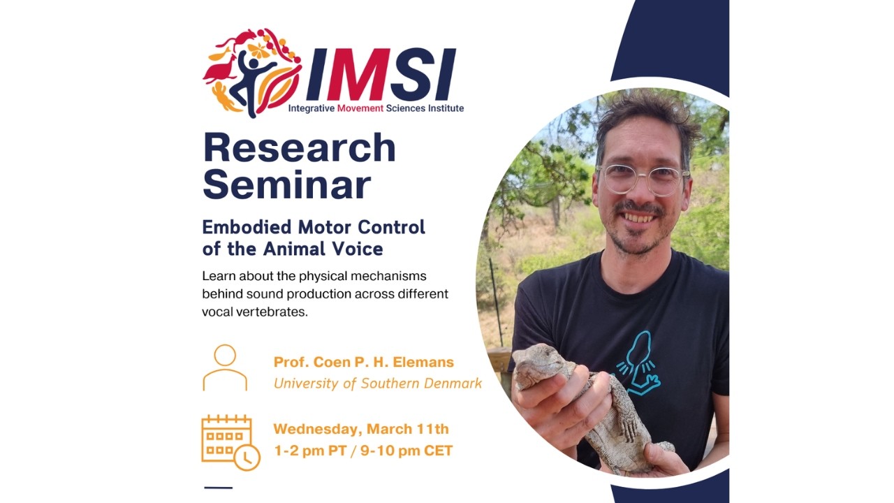 IMSI Research Seminar | Coen P. H. Elemans — Embodied Motor Control of the Animal Voice
