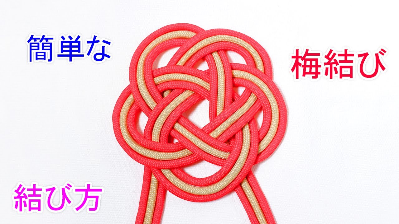 梅結びの結び方【縁起の良い 水引結び】