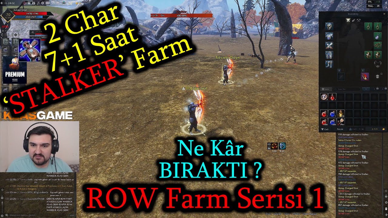 Rise Online 2 OKCU & 8 Saat STALKER Farm & Oyun KAPTANI ROW FARM SERİSİ