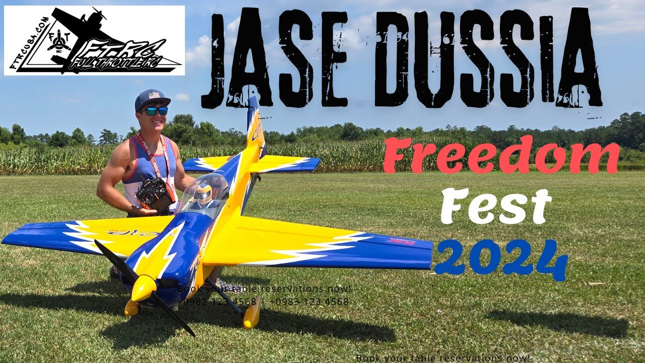 Jase Dussia Flex Innovations Cap 232 at Full Throttle RCs Freedom Fest 2024 RC 3d Flying Event.