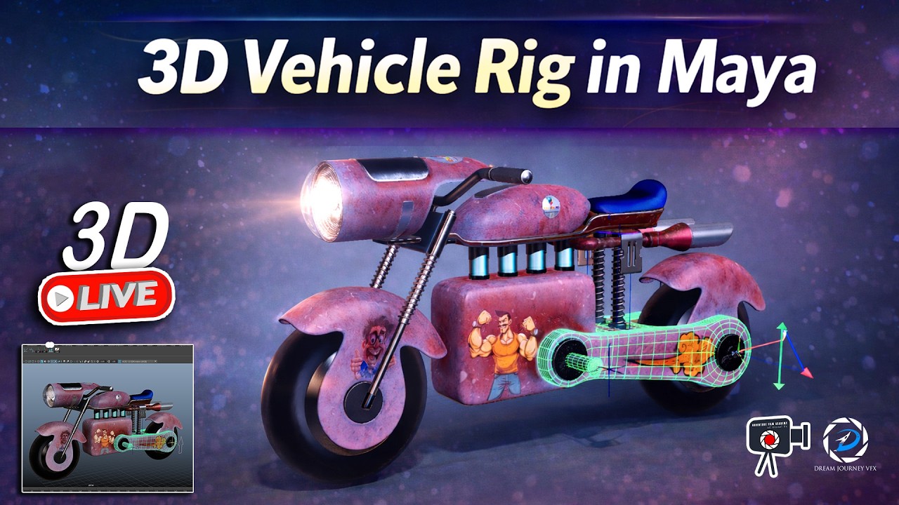 3D Vehicle Rig in Maya Live Session Part 1