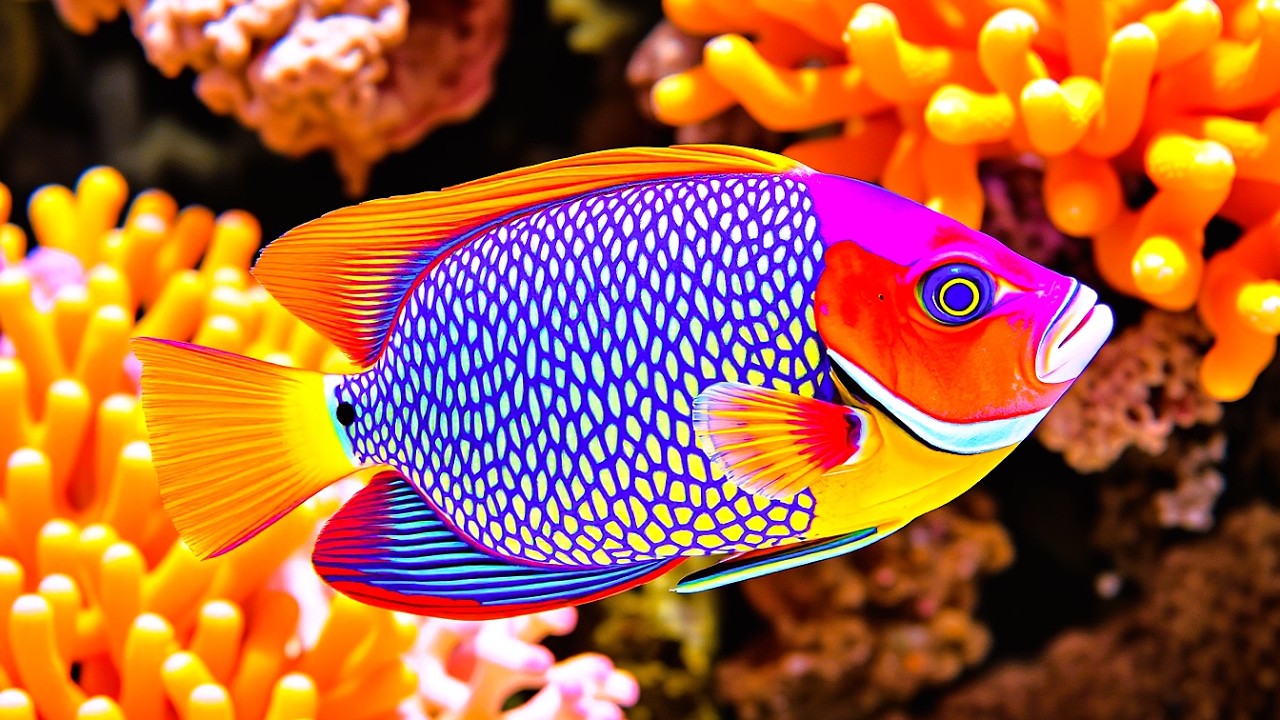 Relaxing Coral Reef Aquarium 🐠 Colorful Fish 4K – Peaceful Underwater World & Ocean Ambience