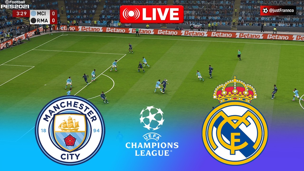 🔴LIVE : Manchester City vs Real Madrid - UEFA Champions League 2026 | Pes 21 Simulation Gameplay