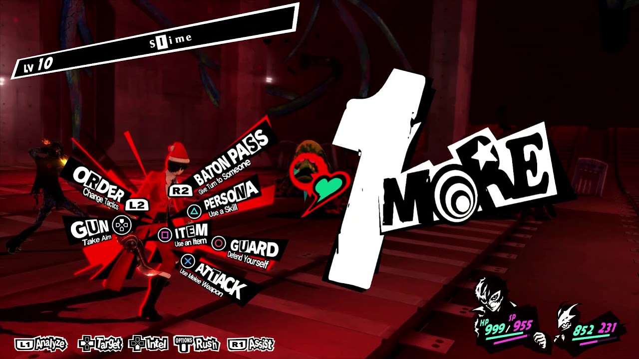 Persona 5R - Relentless trait works on single-target skills only
