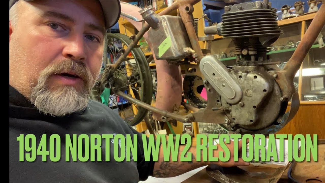 1940 Norton 16H WW2 restoration Part 3 . British War Department Motorcycle