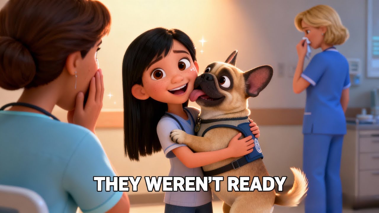 A therapy dog's first day at a children's hospital