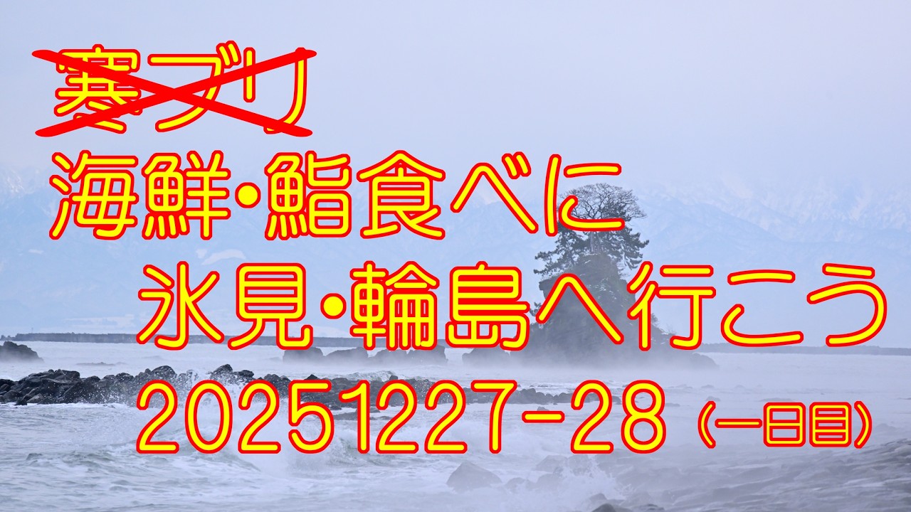 海鮮・鮨食べに氷見・輪島へ行こう(一日目)