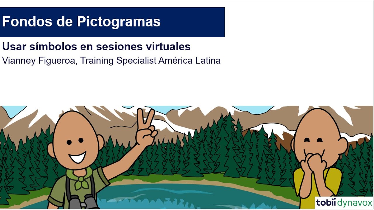 Fondos con pictogramas, uso en sesiones virtuales