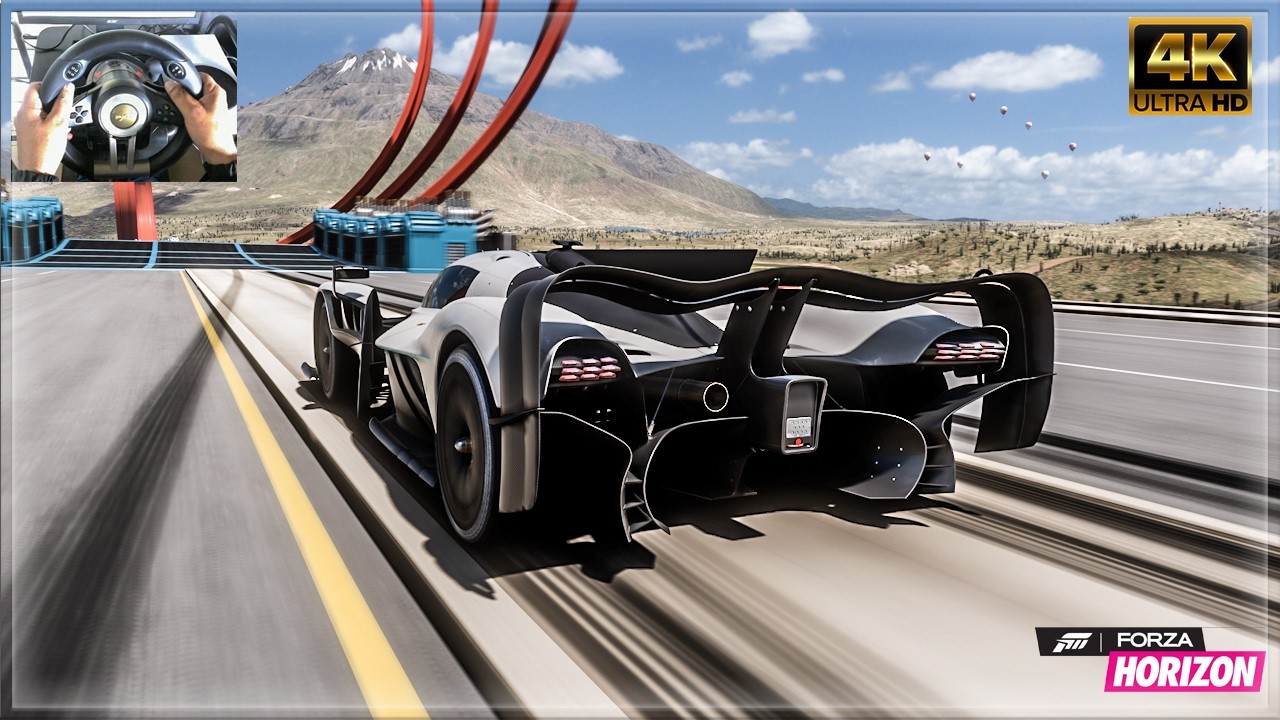 Aston Martin Valkyrie AMR Pro - Hot Wheels Race - Forza Horizon 5 | Steering Wheel Gameplay
