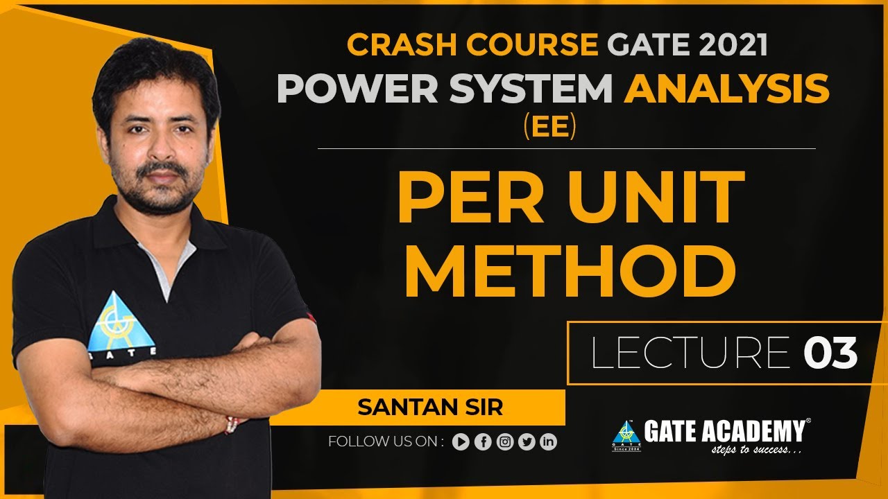 PSA#03 | Per Unit Method | Free Crash Course for GATE 2021 by Santan Sir