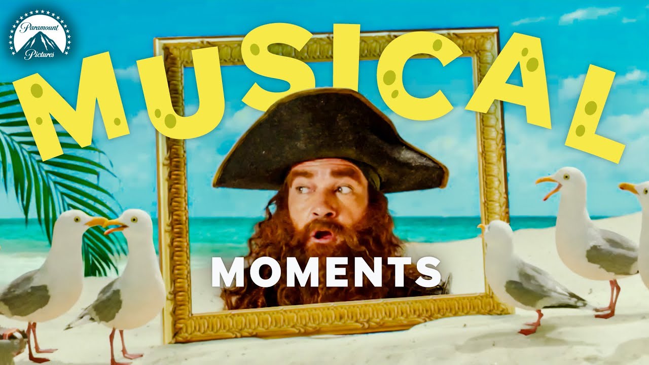 Antonio Banderas SINGS SpongeBob Theme Song?! & More Sponge Out of Water Music | Paramount Movies