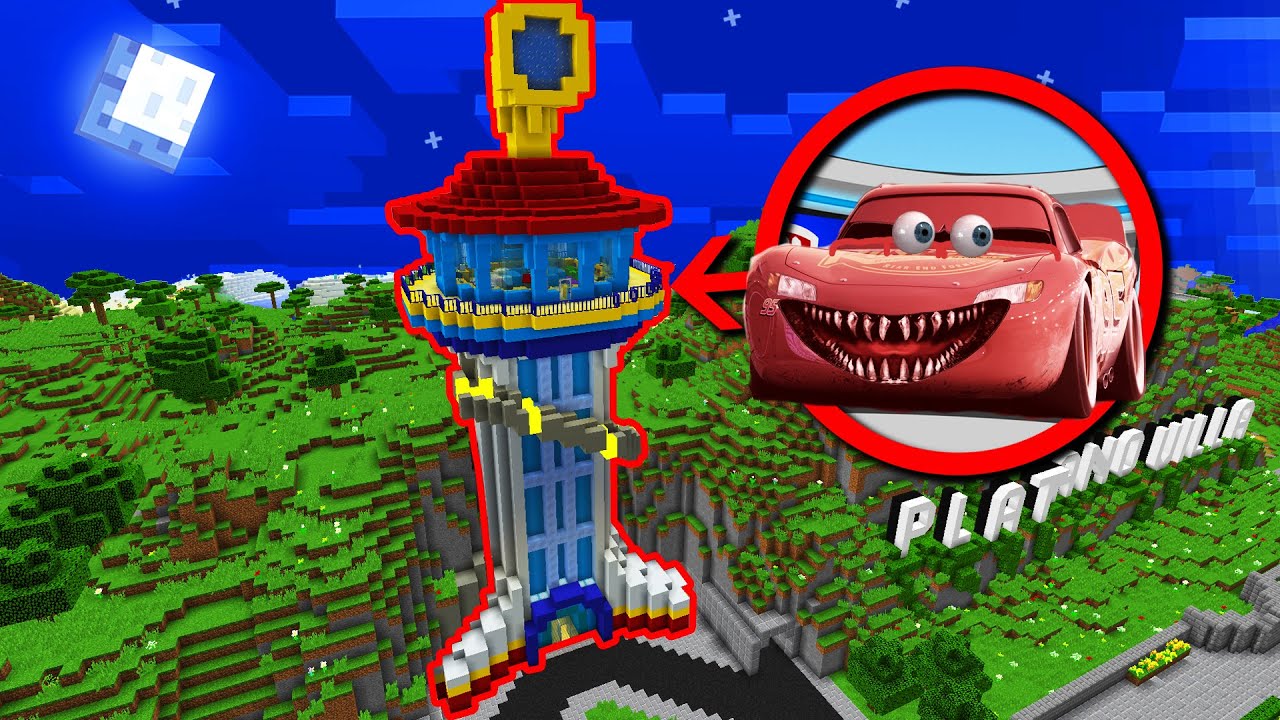 APARECE RAYO MCQUEEN.EXE EN LA CASA DE PAW PATROL EN MINECRAFT 😱