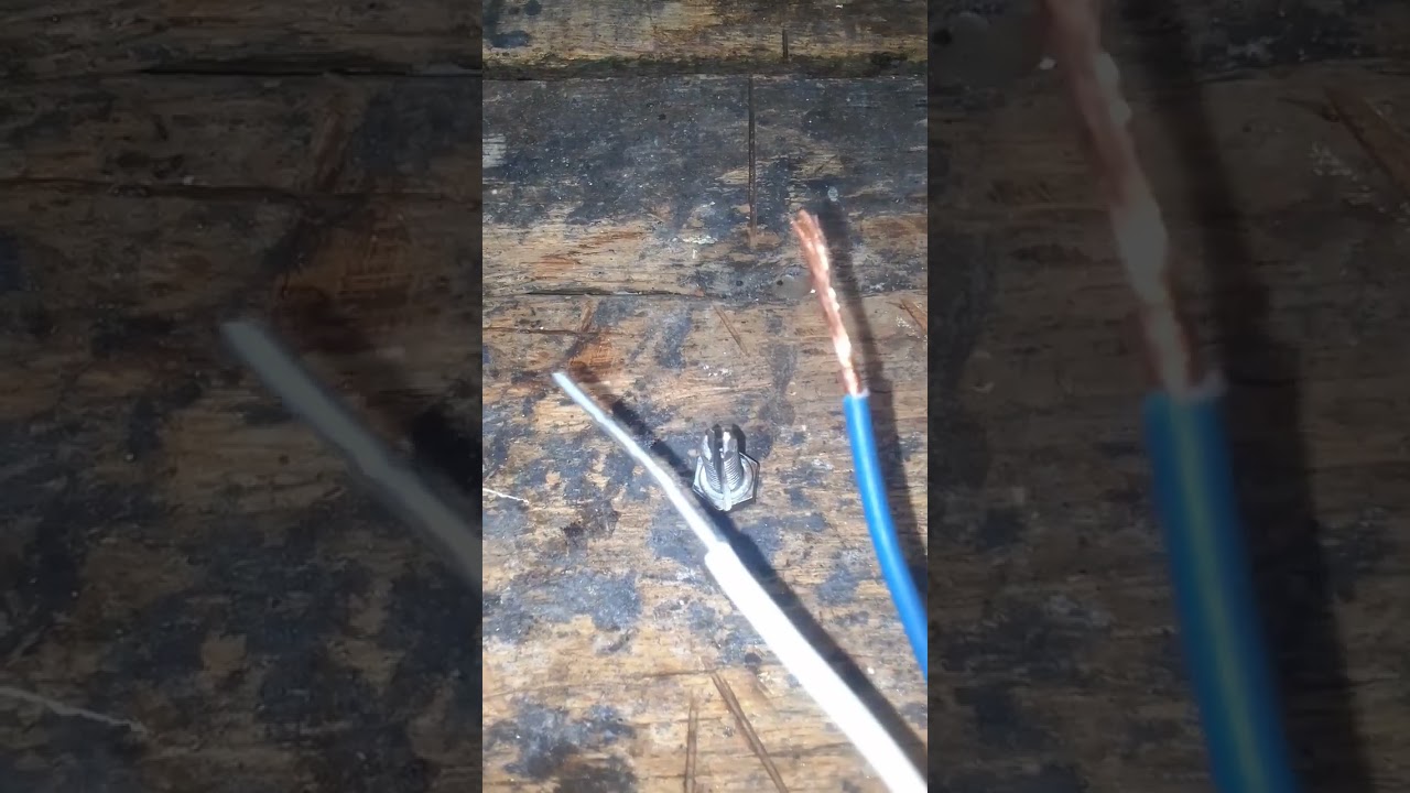 connection of aluminum and copper wire.  #workfromhome   #diy