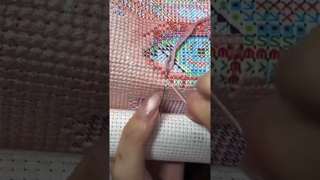 ASMR CROSS STICH 7 MINUTES THÊU TRANH CHỮ THẬP