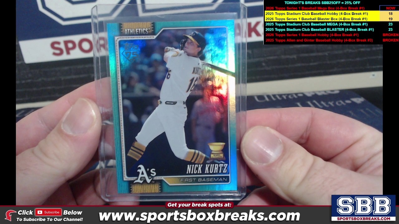 2026 Topps Series 1 Baseball Mega Box (Choose Team - 4-Box Break #1)