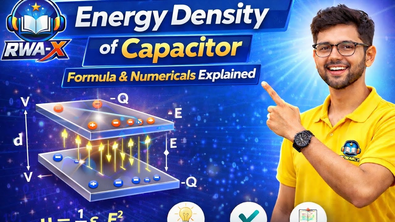 Energy Density of Capacitor | Formula & Numericals Explained | RWA-X ⚡📘