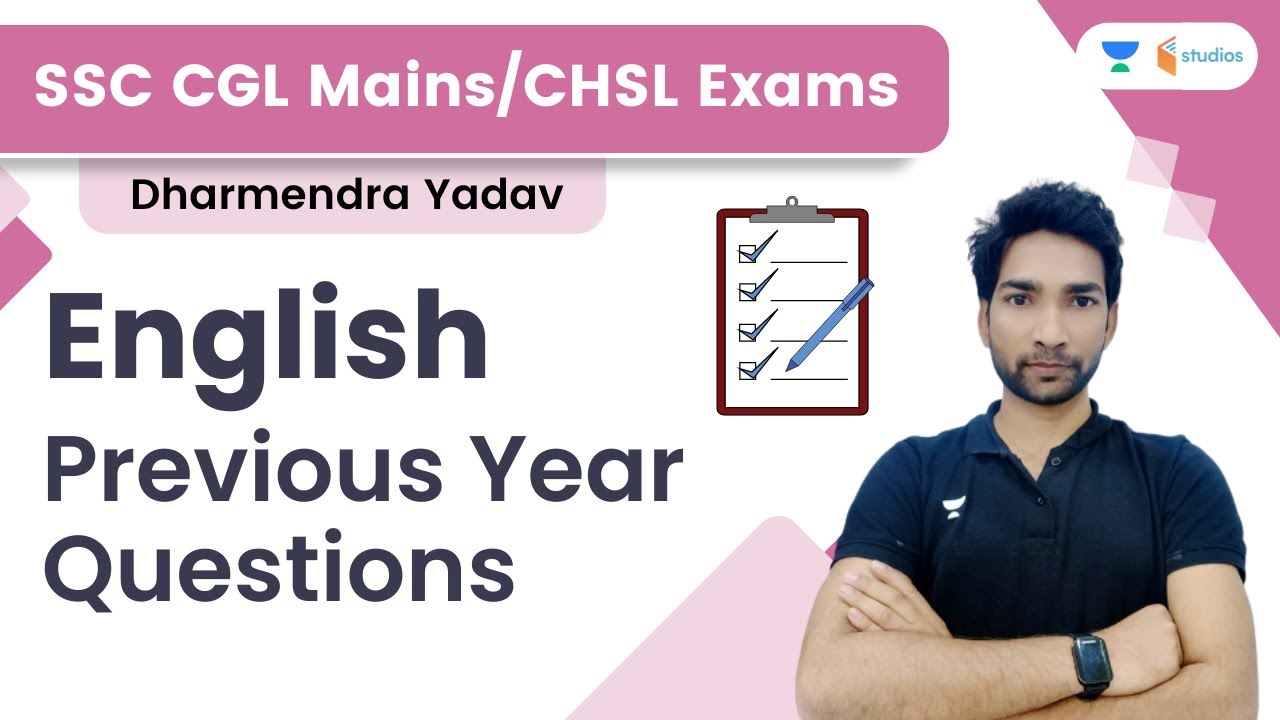 English | Previous Year Questions | SSC CGL Mains/CHSL Exams | Dharmendra Yadav