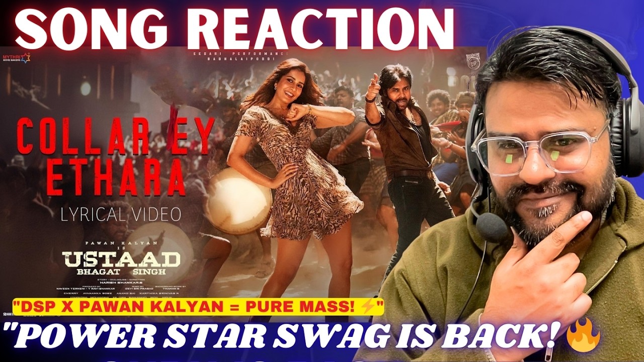 Collar Ey Etthara - Lyric Video REACTION | Ustaad Bhagat Singh | Pawan Kalyan | BINDAAS BHARTII